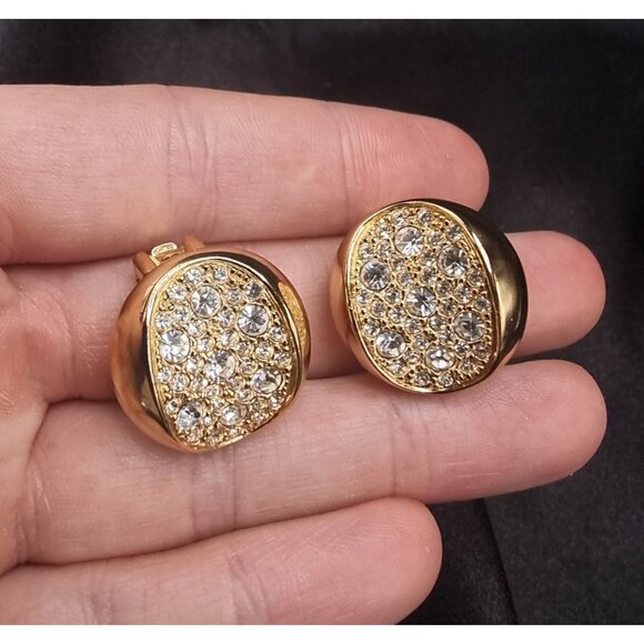 Rare Find Vintage CHRISTIAN DIOR 1980s-90s Gold-Tone Clip-On Earrings - Picture 6 of 9